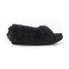 Black Tänionnieha' (rabbit) Women's suede and rabbit fur moccasin