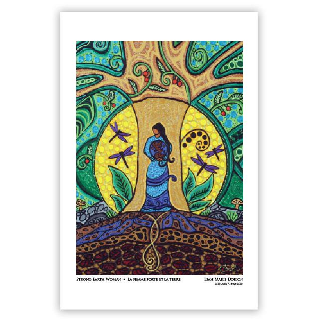 ART CARD - STRONG EARTH WOMAN by LEAH DORION