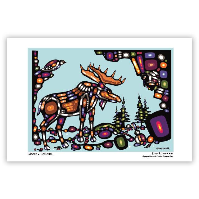 ART CARD - MOOSE by JOHN ROMBOUGH