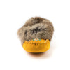 Tan Tänionnieha' (rabbit) Tan Women's suede and rabbit fur moccasin