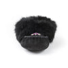 Black Tänionnieha' (rabbit) Women's suede and rabbit fur moccasin