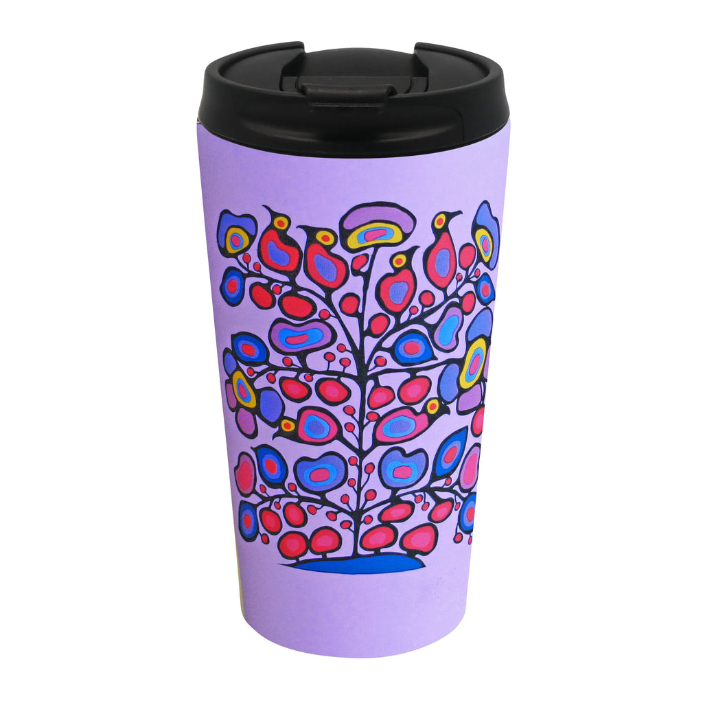 TRAVEL MUG - WOODLAND FLORAL by NORVAL MORRISSEAU