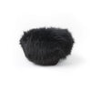 Black Tänionnieha' (rabbit) Women's suede and rabbit fur moccasin