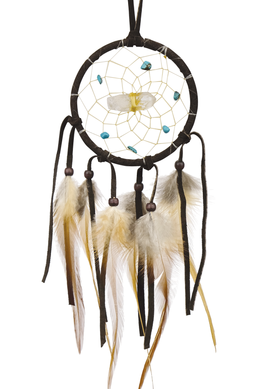 3" DREAM CATCHER WITH STONES AND CRYSTAL