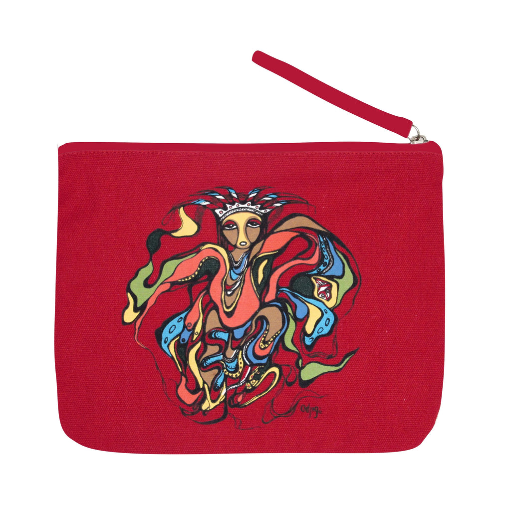 ECO ZIP POUCH  POW WOW DANCER by DAPHNE ODJIG