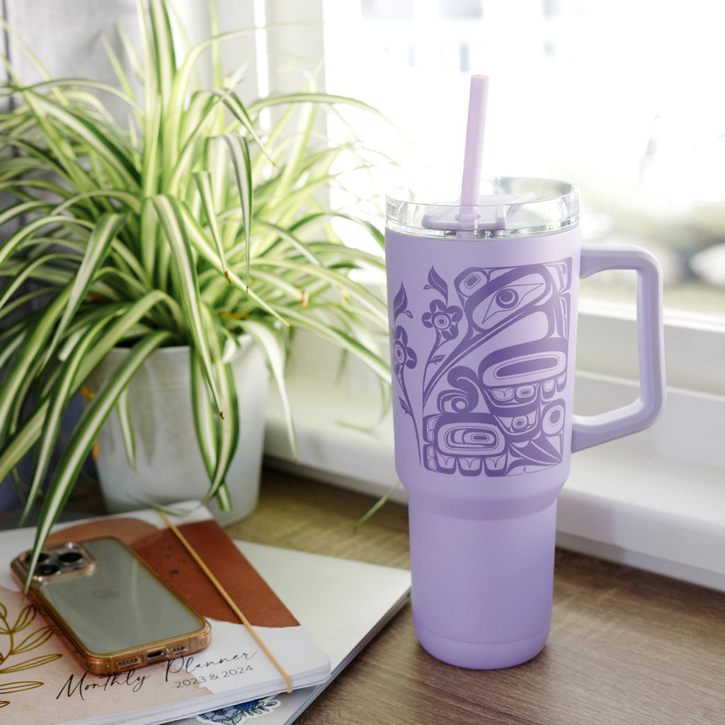 INSULATED TUMBLER WITH STRAW