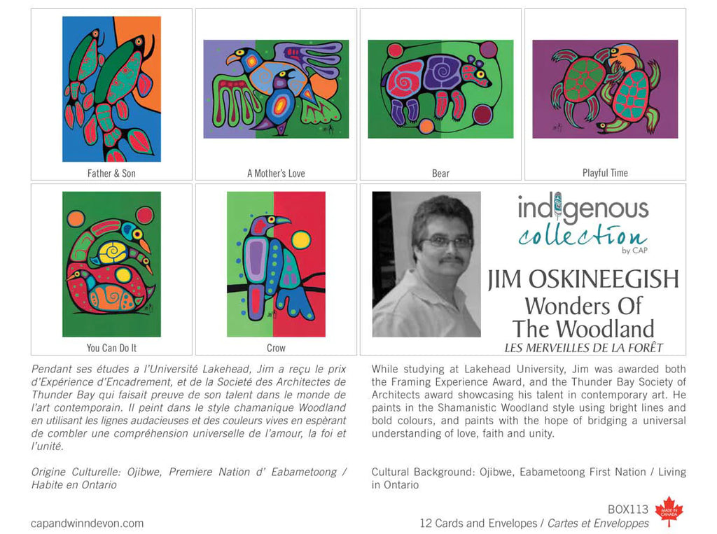 ART CARDS BOX - WONDERS OF THE WOODLAND - JIM OSKINEEGISH