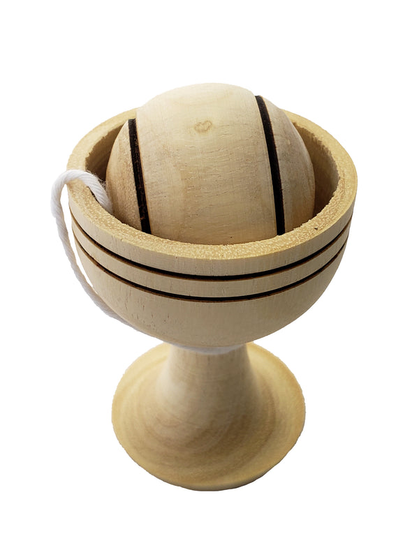 WOODEN BALL IN A CUP TOY