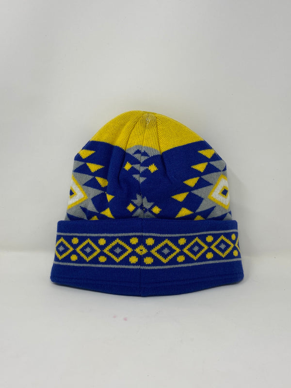 TOQUE KNITTED BEANIE - DIAMOND RIDGE PATTERN - ROYAL