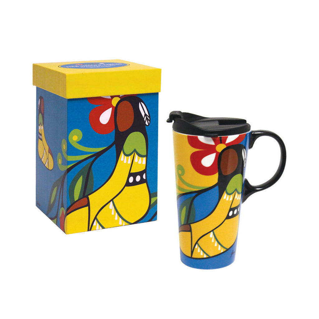 CERAMIC TRAVEL MUG - HER JINGLE DRESS