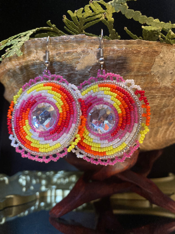 CIRCLE BEADED EARRINGS