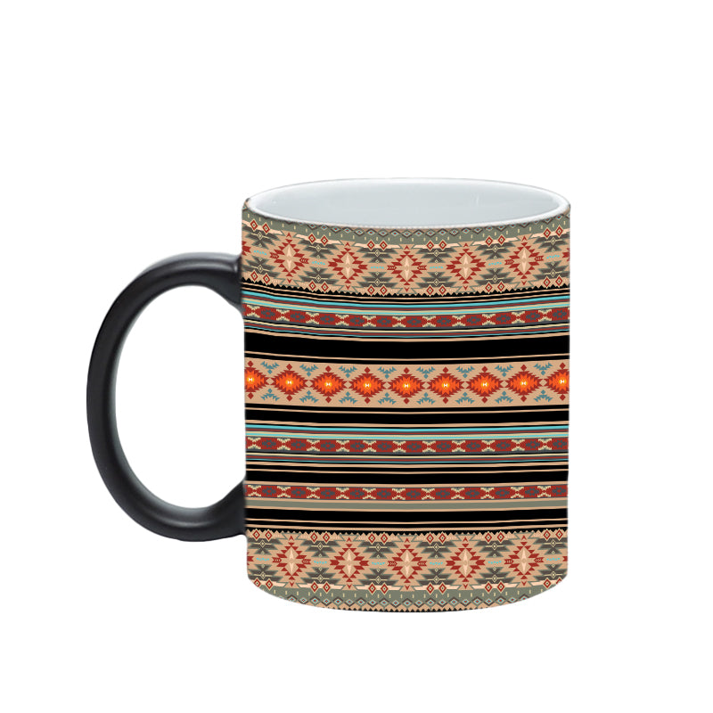 COFFEE MUG - GEOMETRIC DESIGN - BIEGE