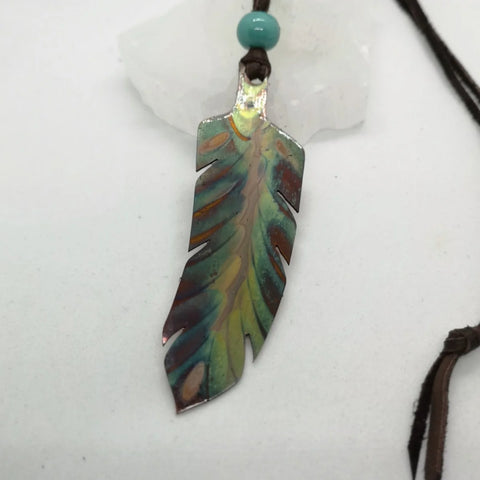 COPPER FEATHER PENDANTS